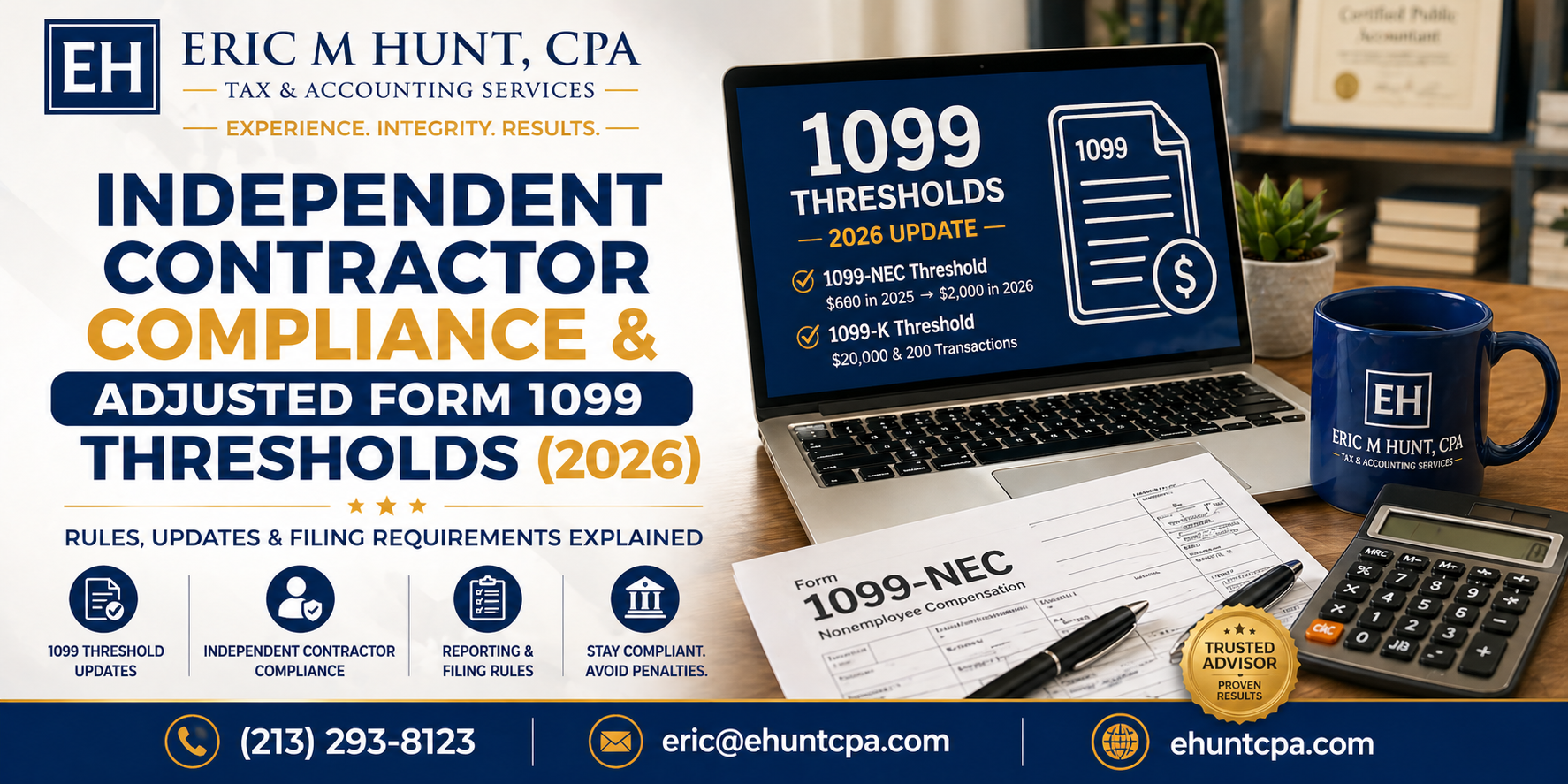 independent contractor compliance and the adjusted form 1099 thresholds